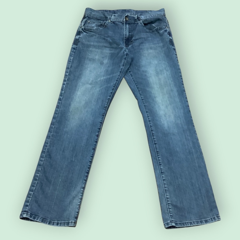 Axel Jeans Mens 32x32 Medium Wash Straight Leg Denim Blue Jeans